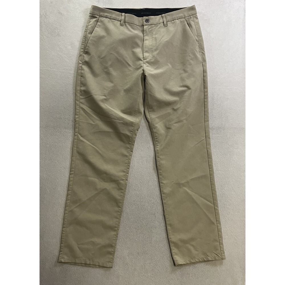 Bonobos Golf Khakis Pants Men's Size 36x32 Khaki Polyester Stretch Active Golf